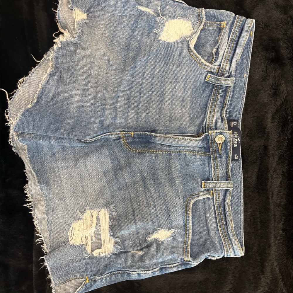Hollister Distressed Blue Jean Shorts